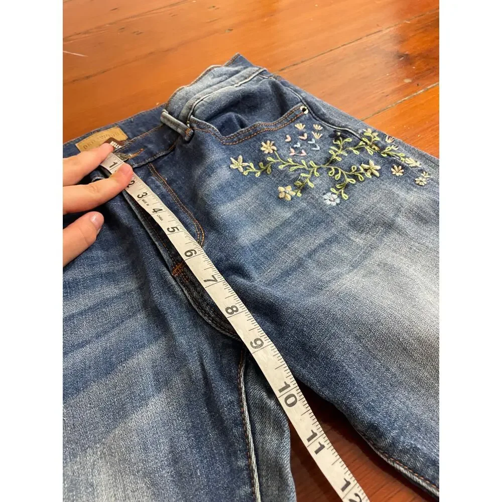 Driftwood Kelly Classic Fit Embroidered Floral Bootcut Jeans Womens 27 - Picture 13 of 14